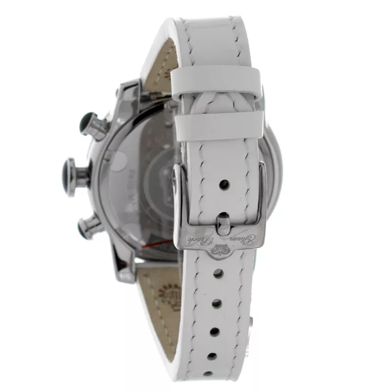 GLAM ROCK reloj de mujer de cuarzo suizo GR32153 44mm esfera blanca de nácar correa de piel blanca