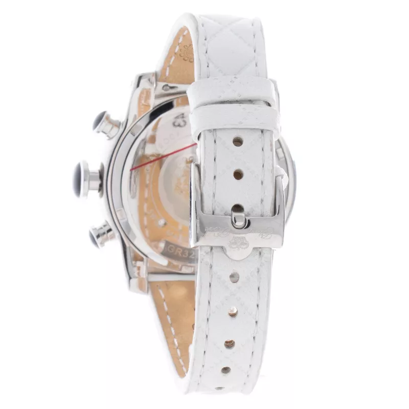 GLAM ROCK reloj mujer GR32153P 44mm cuarzo suizo acero inoxidable bisel de cerámica correa de silicona negra