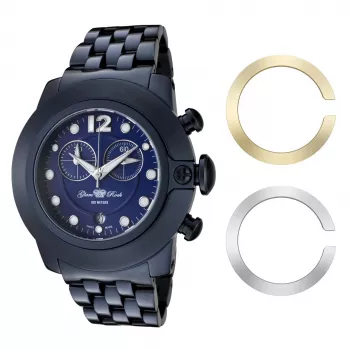 GLAM ROCK Reloj de mujer GR32161 (44mm) - Cerámica blanca Cuarzo suizo