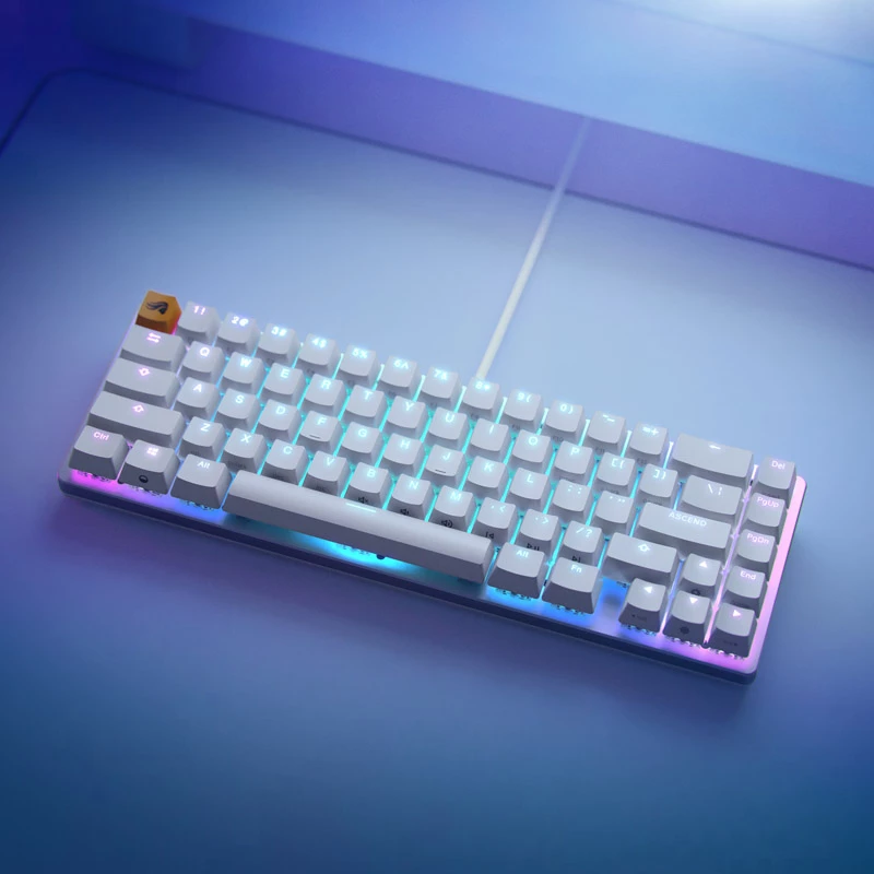 Glorious GMMK 2 Compact teclado - Fox Switches, distribución nórdica, blanco