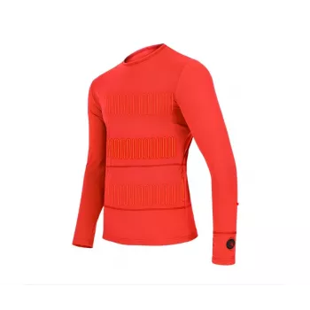 Glovii GJ1RM Camiseta térmica con calefacción, manga larga, cuello redondo, 92% poliéster, 8% elastano