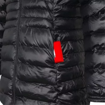Glovii GTFBL chaqueta softshell con calefacción de fibra de carbono para mujer, 3 modos, batería recargable, negro