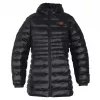 Glovii GTFBL chaqueta softshell con calefacción de fibra de carbono para mujer, 3 modos, batería recargable, negro