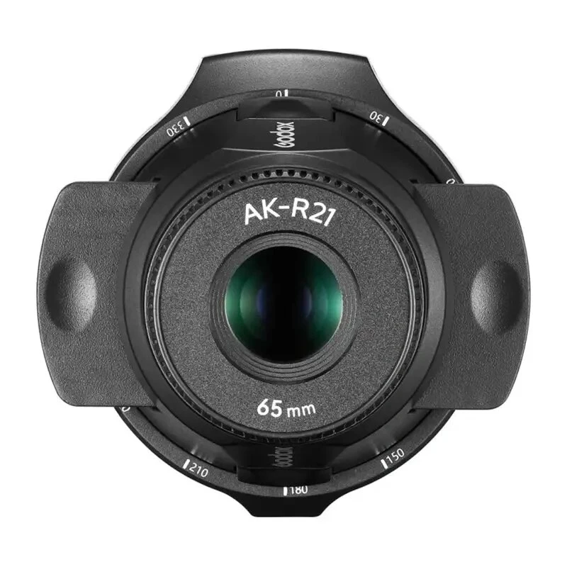 GODOX AK-R21 proyector para flashes de cabezal redondo con objetivo de 65mm, 8 gobos, filtros de color, montaje magnético
