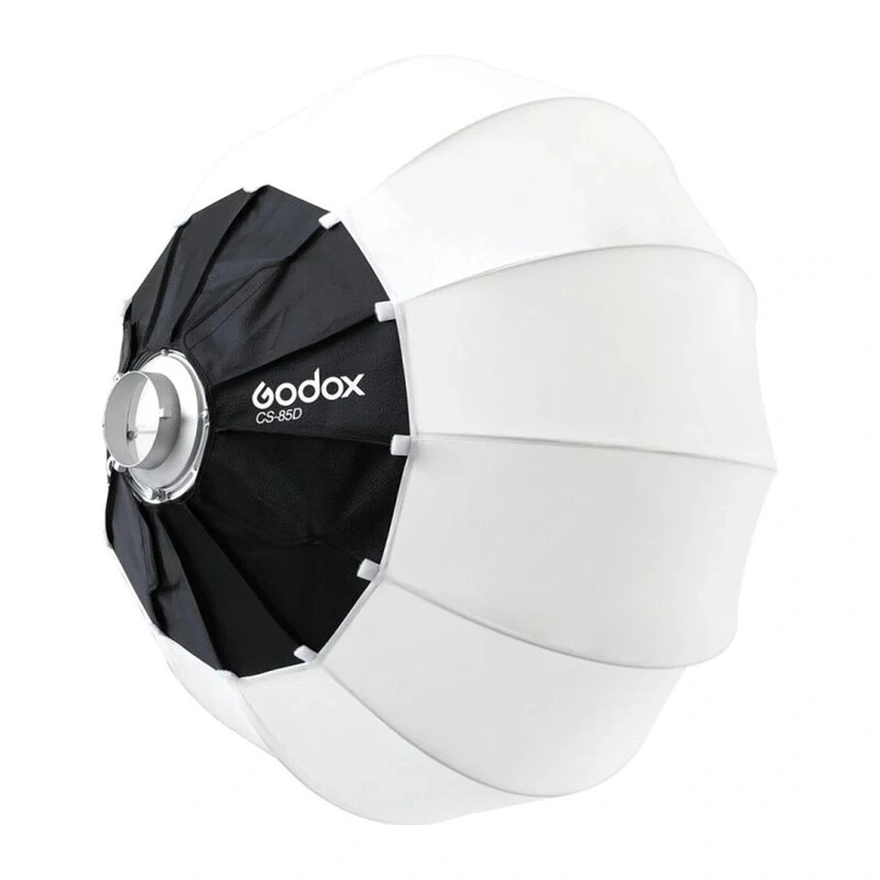 Softbox linterna Godox CS-85D de 85cm con montura Bowens, difusor esférico plegable para flashes de estudio y luces LED