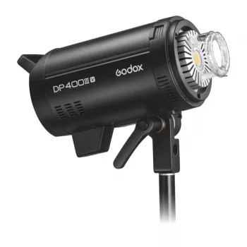 Flash de estudio Godox DP400IIIV 400Ws con luz de modelado LED de 30W, sistema inalámbrico X 2,4G, montura Bowens, 5600K