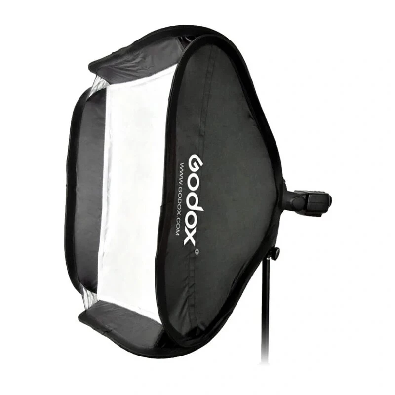 Godox SFGV8080 softbox plateada de 80x80cm con montura Bowens, rejilla de 40°, difusor interior y exterior, montaje rápido