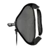 Godox SFUV5050 softbox cuadrada plegable de 50x50 cm con montura tipo S, interior plateado, difusores extraíbles y bolsa de transporte