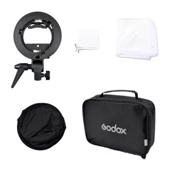 Godox SFUV6060 soporte S-Type para flash con softbox 60x60cm y bolsa de transporte kit