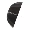 Paraguas reflector parabólico GODOX UB-165W de 165cm con 16 varillas plateadas y bolsa de transporte