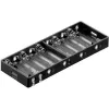 Goobay BH AA 10xL portapilas pasivo para 10 pilas AA, conexión en serie, salida 15V, negro 11986
