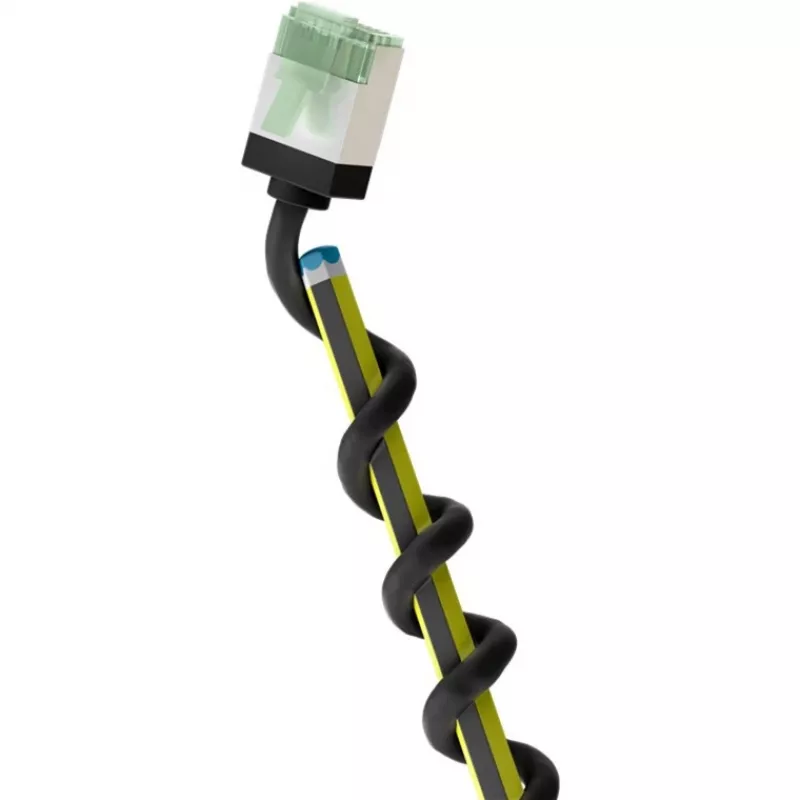 Goobay Cable de conexión ultraflexible Cat 8.1 Slim U/FTP, conectores extracortos, 5 m, negro (74356)