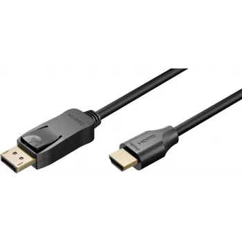 Goobay cable DisplayPort a HDMI 1,8 m 4K UHD negro 80527