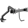 GOOBAY Soporte de escritorio para doble monitor Office (negro)