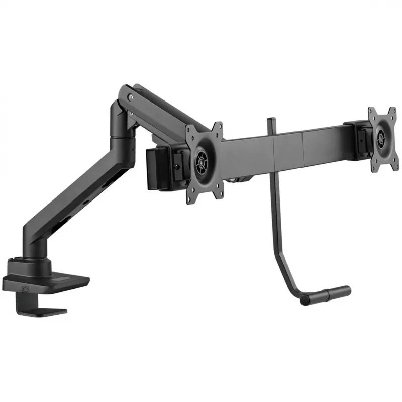 GOOBAY Soporte de escritorio para doble monitor Office (negro)