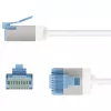 GOOBAY cable de red Cat.6a Slim ultraflexible, U/FTP, blanco, 3 m, conectores extra cortos