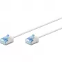 GOOBAY cable de red Cat.6a Slim ultraflexible, U/FTP, blanco, 3 m, conectores extra cortos