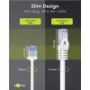 GOOBAY cable de red ultra flexible Cat.6a Slim U/FTP, blanco, 5 m, conectores extra cortos