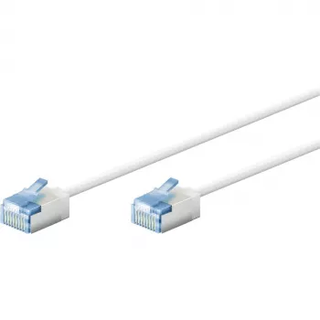 GOOBAY cable de red ultra flexible Cat.6a Slim U/FTP, blanco, 5 m, conectores extra cortos