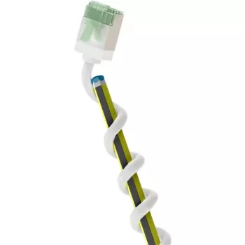 Goobay Cable de red U/FTP CAT 8.1 Slim ultraflexible, 0,5 m, blanco, conectores extraplanos, 40 Gbps 74359