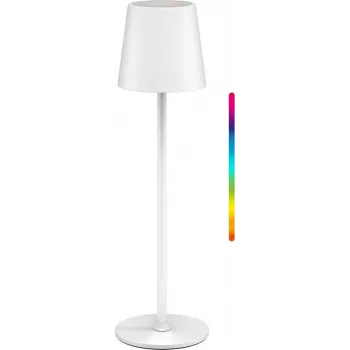 Goobay Lámpara de mesa LED inalámbrica, talla M, 38 cm, RGBW, blanca (76568)