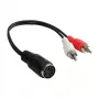 Good Connections Adaptador de audio conector hembra DIN de 5 pines a 2 conectores macho RCA - 0,2 m