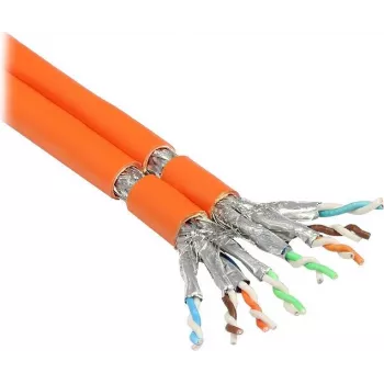 Good Connections Cable de instalación Cat.7 S/FTP PiMF, dúplex, AWG23, FRNC-B, Naranja, 100m