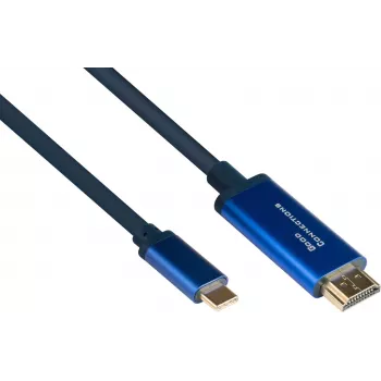 Good Connections GC 4520-CSF015B cable adaptador USB-C a HDMI, 4K@60Hz, 1,5m, negro