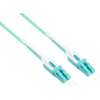 Good Connections OM3 Duplex LC/LC Uniboot cable de parcheo de fibra óptica, 50/125µm, LSZH, aqua, 5m LW-U805LC3
