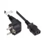 Good Connections Cable de alimentación Schuko a IEC C13, conector en ángulo, 1,5 m, negro