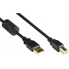 Good Connections Cable USB 2.0 A a B con núcleo de ferrita, dorado, negro, 1m