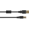 Good Connections Cable USB 2.0 A a B con núcleo de ferrita, dorado, negro, 1m