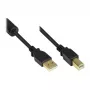 Good Connections Cable USB 2.0 A a B con núcleo de ferrita, dorado, negro, 1m