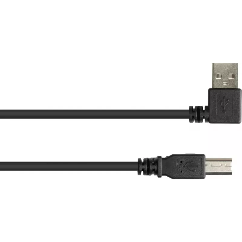 Good Connections Cable USB 2.0 Type-A en ángulo a Type-B - Negro - 0,5 m