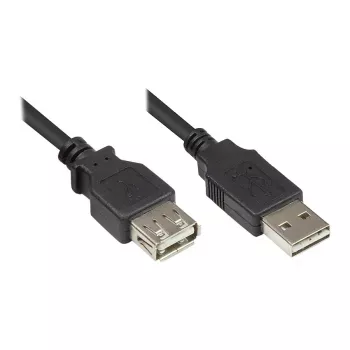 Good Connections cable alargador USB 2.0 EASY conector macho A a conector hembra A, negro, 0,5 m