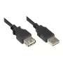 Good Connections cable alargador USB 2.0 EASY conector macho A a conector hembra A, negro, 0,5 m