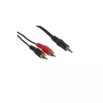 GoodConnections cable de audio jack estéreo de 3,5mm a 2 conectores RCA macho 2,5m negro AS-352C