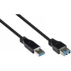 GoodConnections Alcasa 2711-S005 cable alargador USB 3.1 Gen 1 – conector macho USB-A a conector hembra, 0,5 m, negro