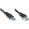 GoodConnections Alcasa 2711-S005 cable alargador USB 3.1 Gen 1 – conector macho USB-A a conector hembra, 0,5 m, negro