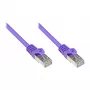 GoodConnections Alcasa cable de conexión RJ45, Cat5e, UTP, 0,15m, chapado en oro, violeta