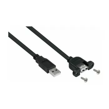GoodConnections Alcasa UK20P-AEA-020S Cable alargador USB 2.0, conector macho USB-A a conector hembra USB-A, 2 m, Negro