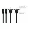 GoodConnections Alcasa UK20P-AEA-005S Cable alargador USB 2.0 para panel, USB-A macho a USB-A hembra, 0,5 m, negro