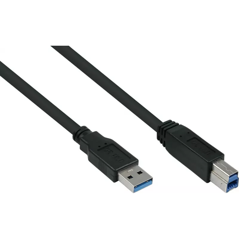 GoodConnections Alcasa Cable USB 3.2 Gen 1 A a B 1,8 m negro