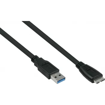 GoodConnections Alcasa Cable USB 3.2 Gen 1, USB-A a Micro-B, 3 m, Negro UK30P-AMB-030S
