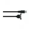 GoodConnections Alcasa UK30P-AEA-020S USB 3.0 Cable alargador de montaje en panel, USB-A macho a USB-A hembra, 2 m, negro
