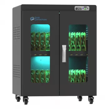 GoodConnections ANTARES PRO N24C carro de carga para portátiles de hasta 15,6 pulgadas, USB-C 65W PD 3.0, desinfección UVC, negro