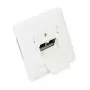 GoodConnections toma de red Cat. 6, 2xRJ45, apantallada, empotrada, compatible con diseño, entrada de cable vertical, blanco señal (RAL 9003), GC-N0024