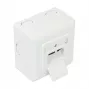 GoodConnections toma de red Cat.6, 2xRJ45, apantallada, de superficie, entrada de cable vertical, blanco señal RAL9003 (GC-N0026)