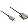GoodConnections Cable de conexión DisplayPort a DVI-D 24+1 - Contactos chapados en oro 24K - OFC - Negro - 5 m