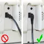 GoodConnections Cable de alimentación Euro, conector macho Euro a IEC C7 (trébol), ambos conectores acodados 90°, blanco, 1,5 m (1550-ZW015W)